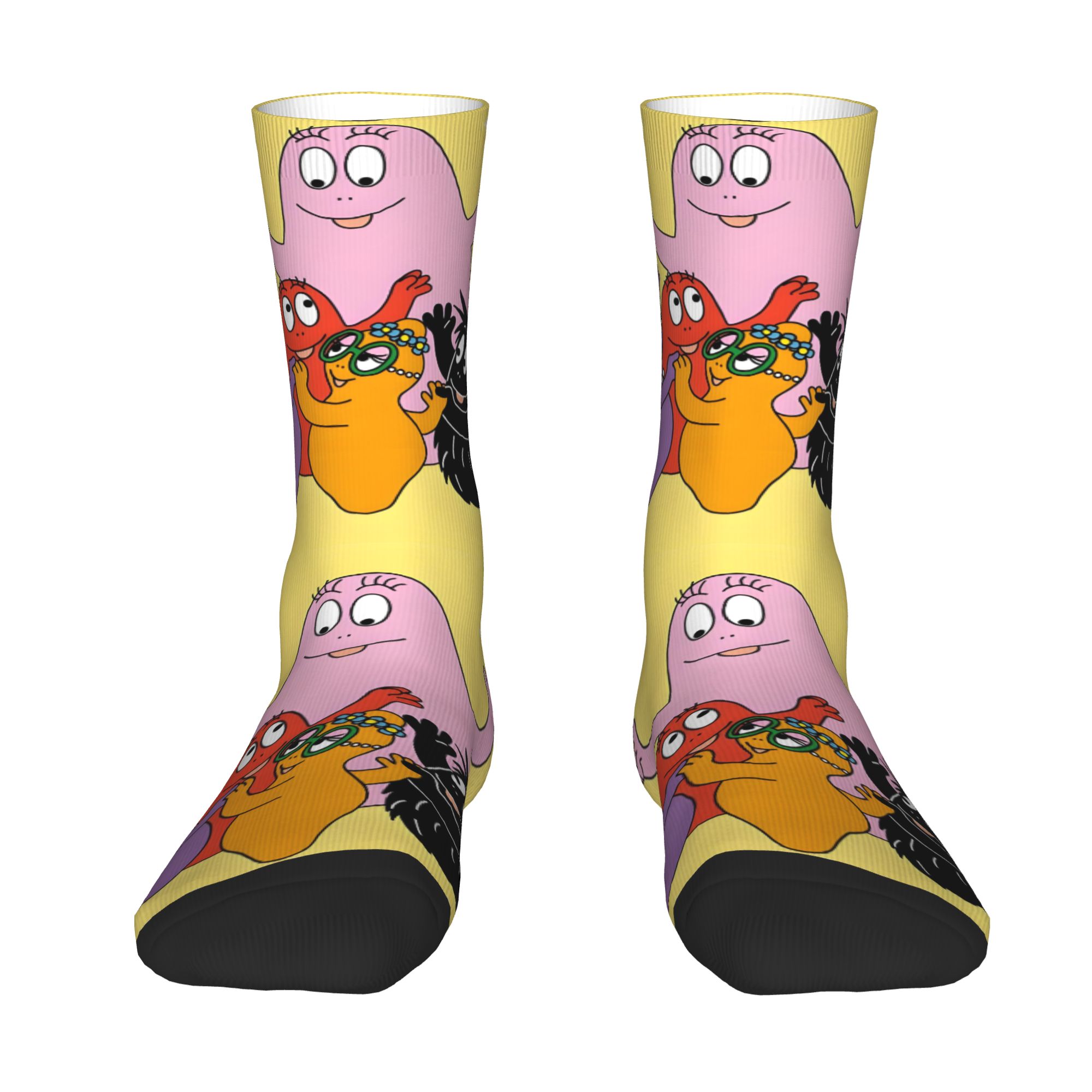 Dress Sock Men - Custom Kawaii Mens Funny Cartoon Barbapapa