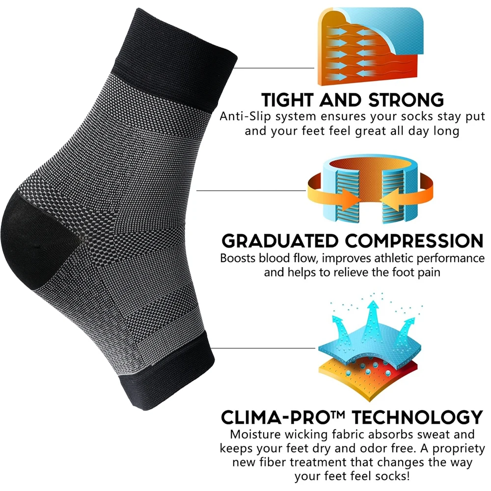 1Pair Open Toe Compression Soc - огляд і ціна Ankle Brace Sock
