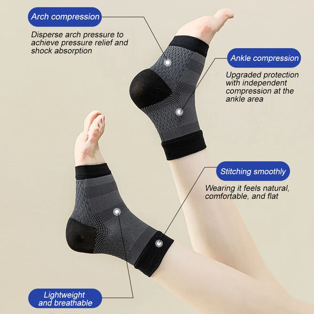 1Pair Open Toe Compression Soc - огляд і ціна Ankle Brace Sock