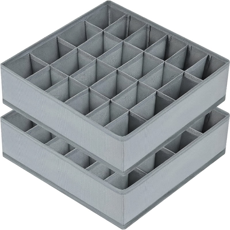 2Pcs 24-Compartment Fabric Soc - огляд і ціна Sock Organizer Tray