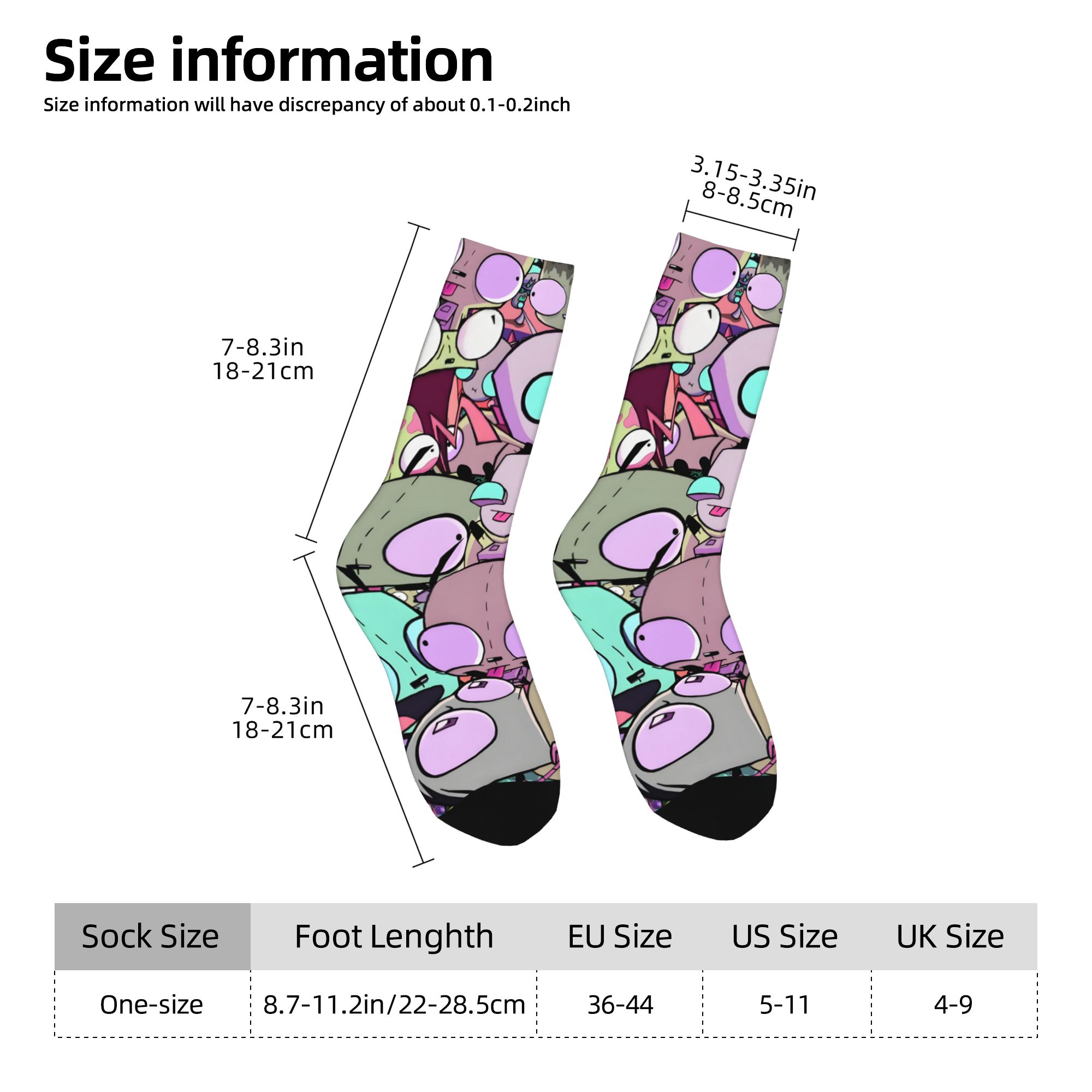 Custom I-Invader Z-Zim Cartoon - огляд і ціна Dress Sock Men
