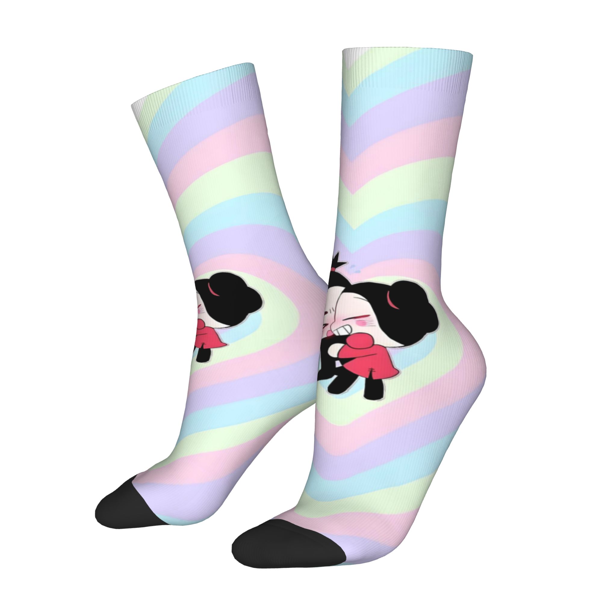 Custom Cute Cartoon P-Pucca Fi - огляд і ціна Dress Sock Men